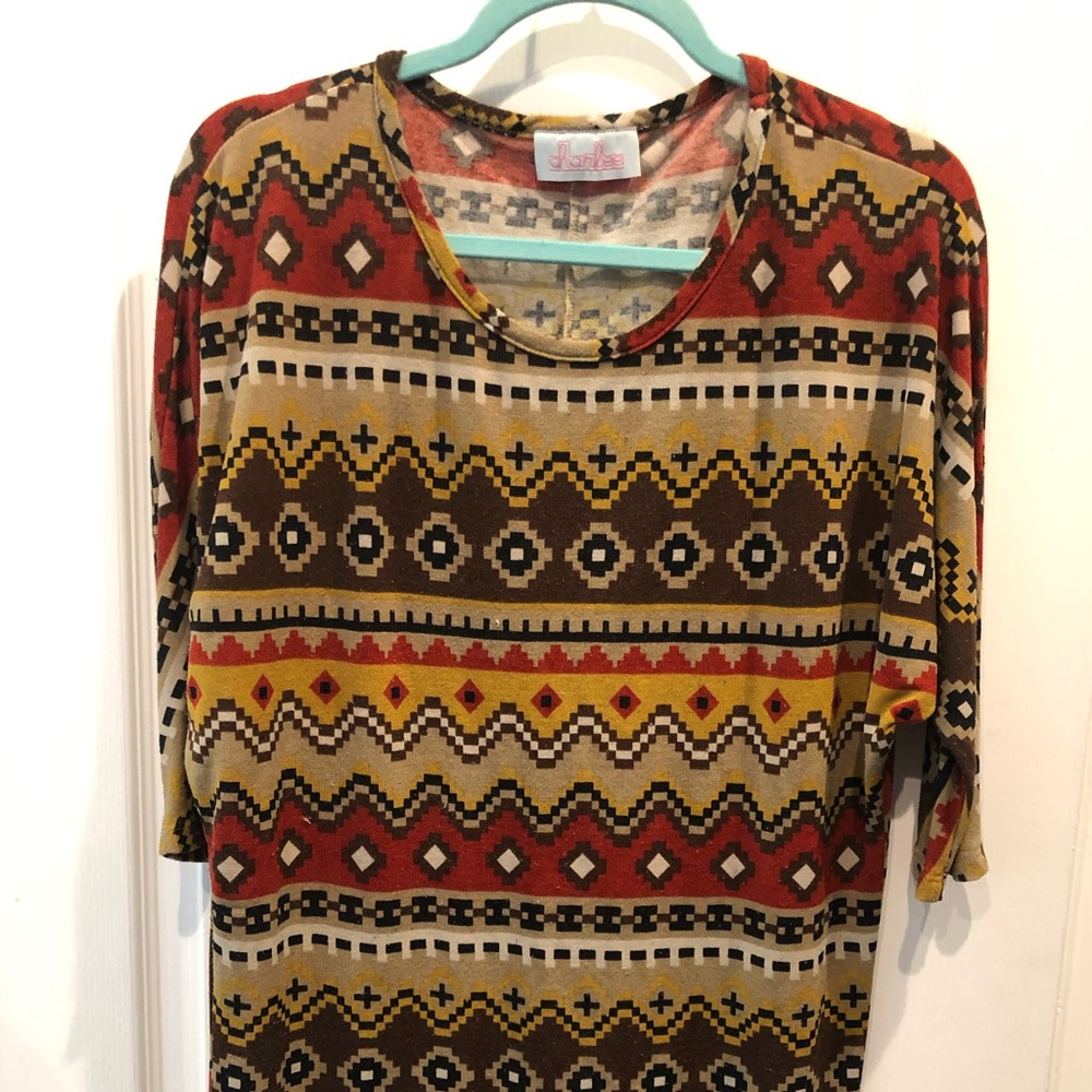 Aztec Knit Tunic Top